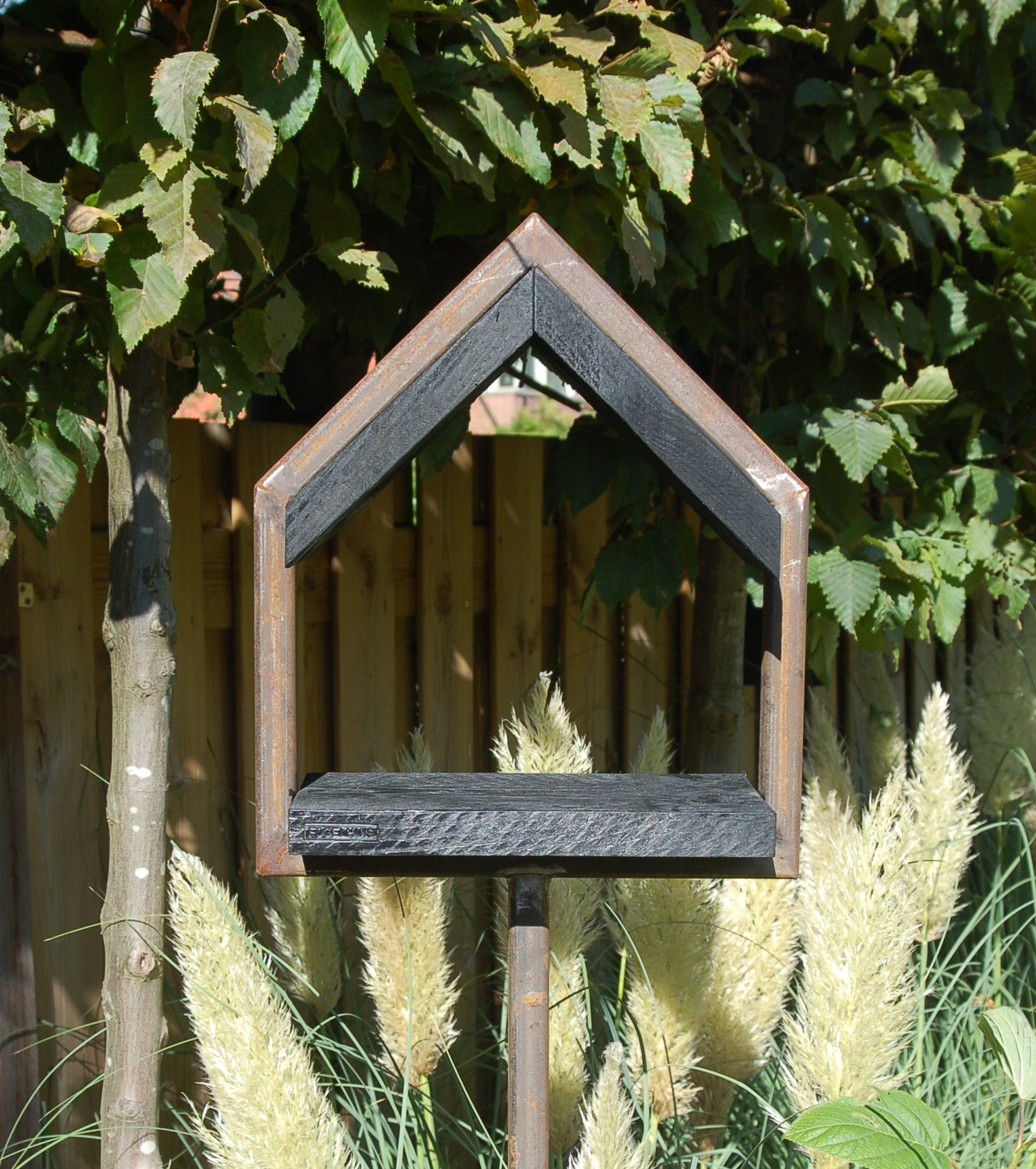 Fogelhuis XL Douglas zwart 45 x 50 x 20 cm (1)